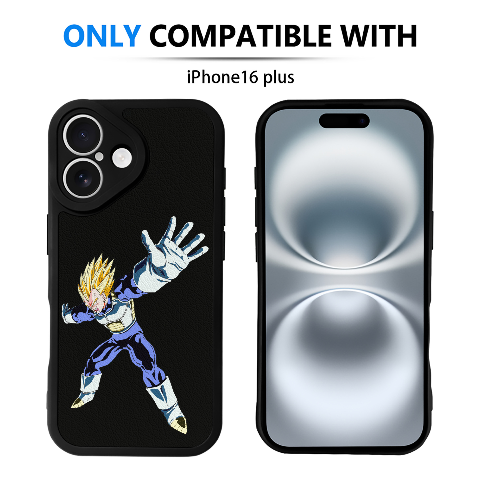 （画像用） ドラゴンボール ベジータ四世（Bejīta Yonsei）DRAGON BALL Vegeta IV 【iPhone 16シリーズ対応】シリコンスマホケース（レザー調） 材質：シリコン